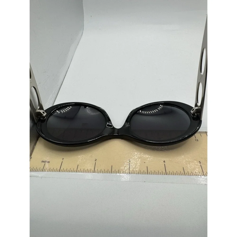 Vintage Fiorucci Black Steampunk Oversized Sunglasses